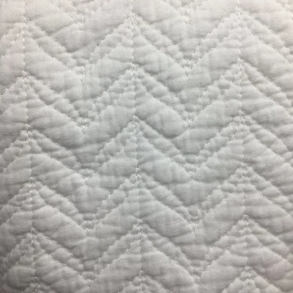 3pc J Joie Home White FULL/QUEEN Quilt Sham Bedding Set Cotton Cottage Farmhouse